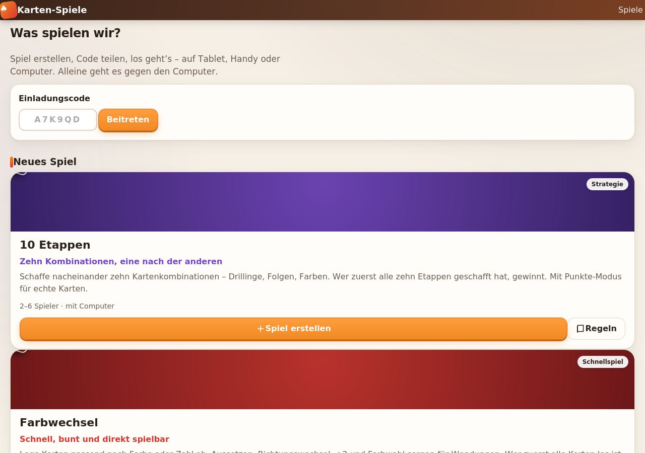 Screenshot von Kartenspiele