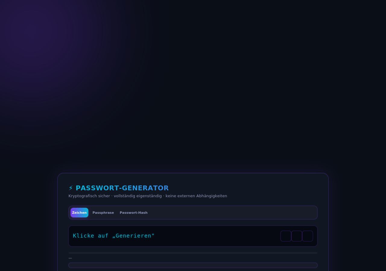 Screenshot von Passwort-Generator