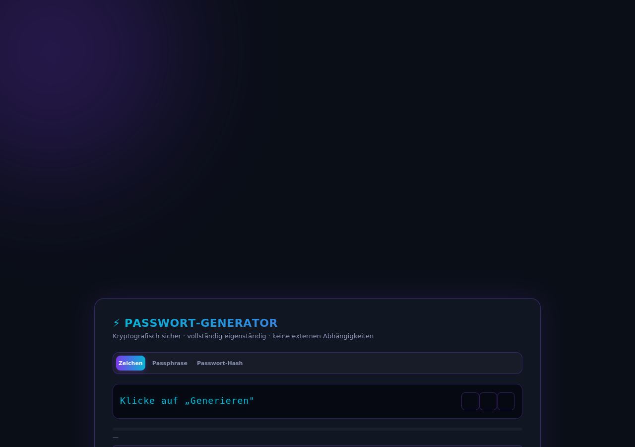 Screenshot von Passwort-Generator