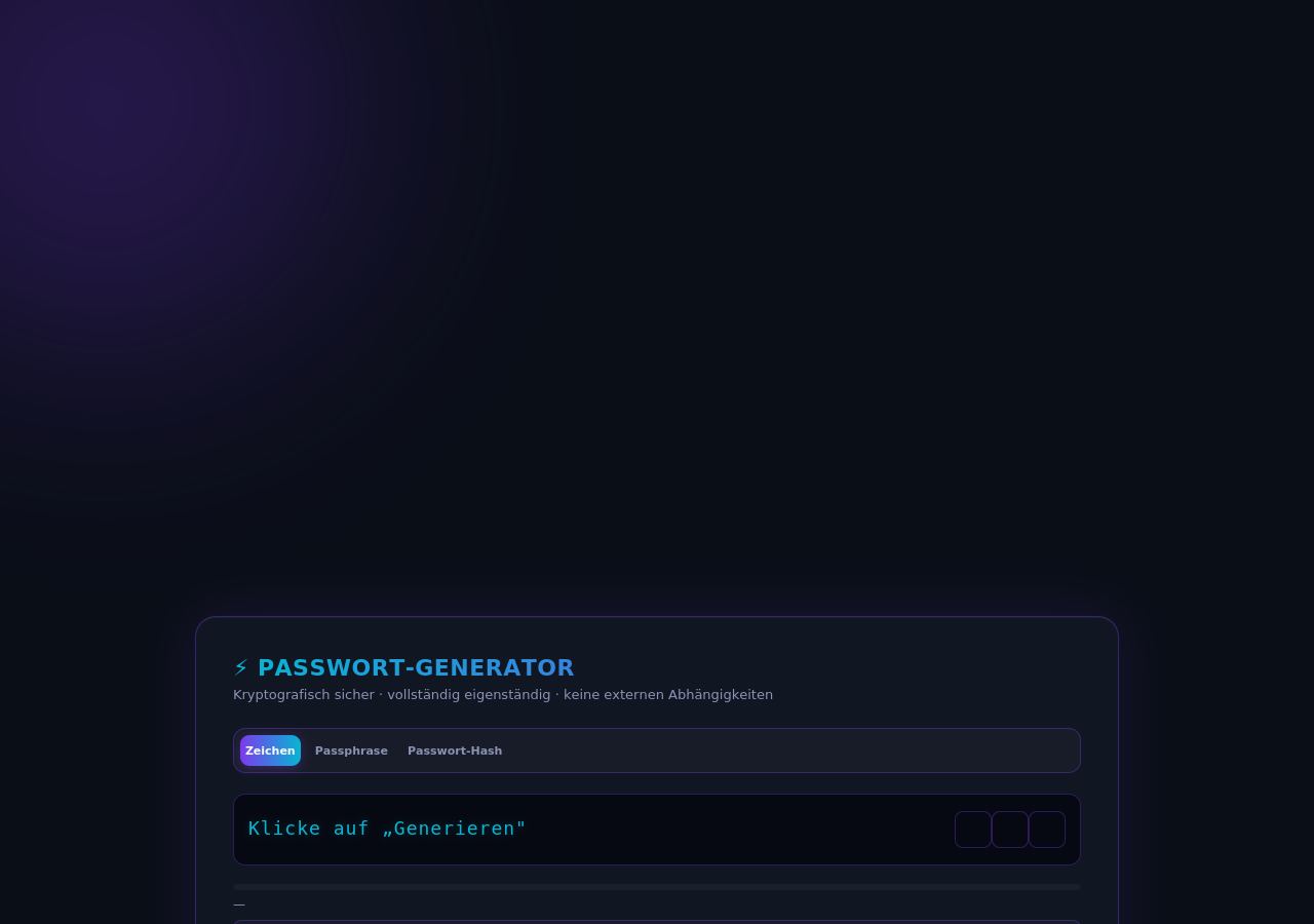 Screenshot von Passwort-Generator