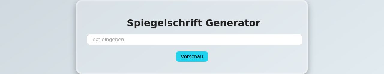 Screenshot von Spiegelschrift Generator